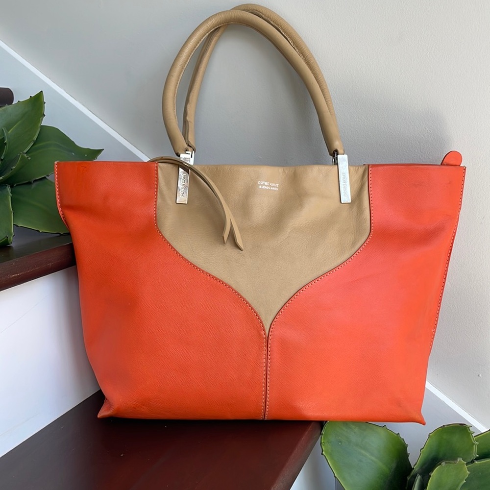 Peter Kent Argentina Leather handbag Shoulder Purse tote designer